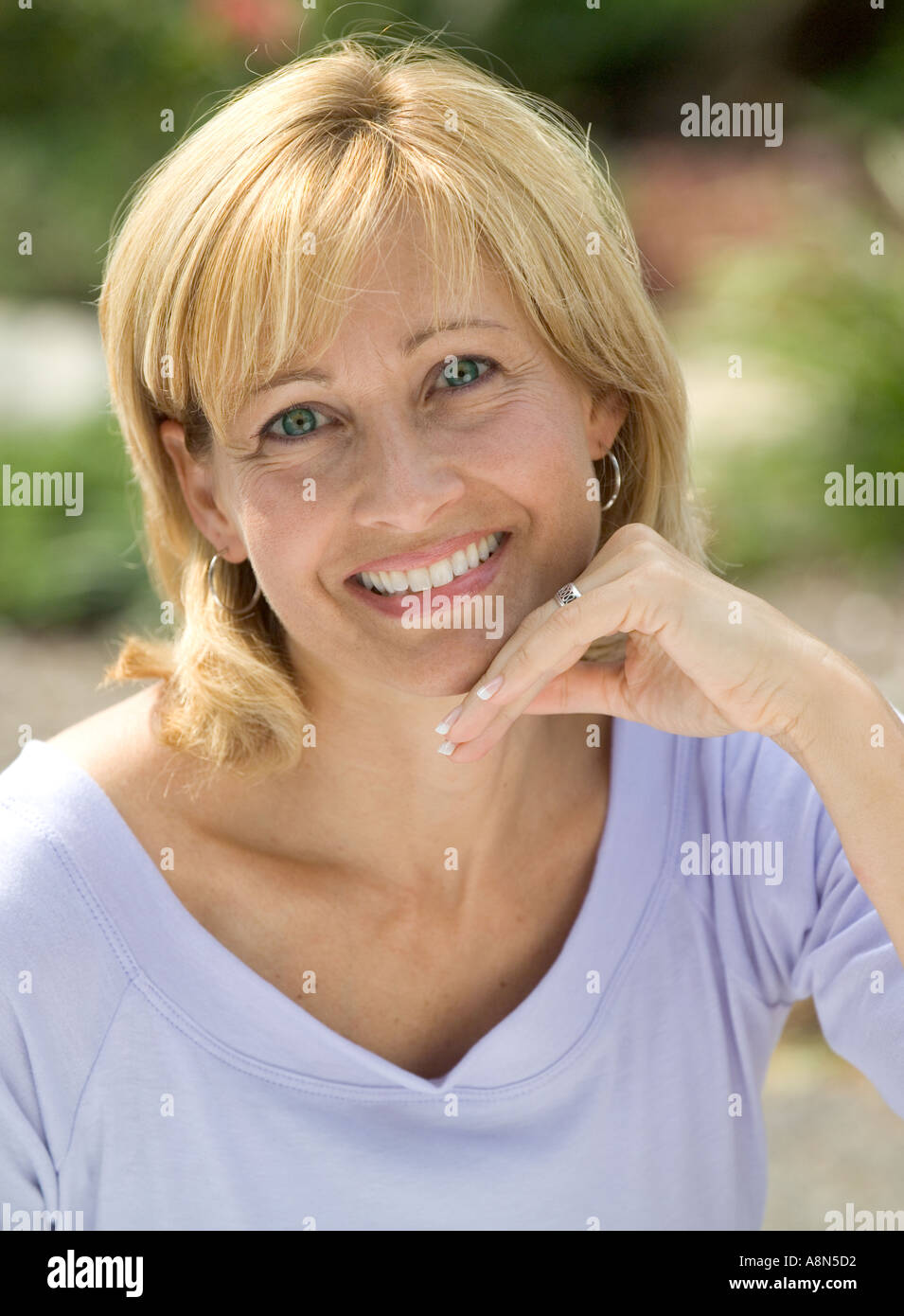 Informal portrait of a young woman Stock Photo