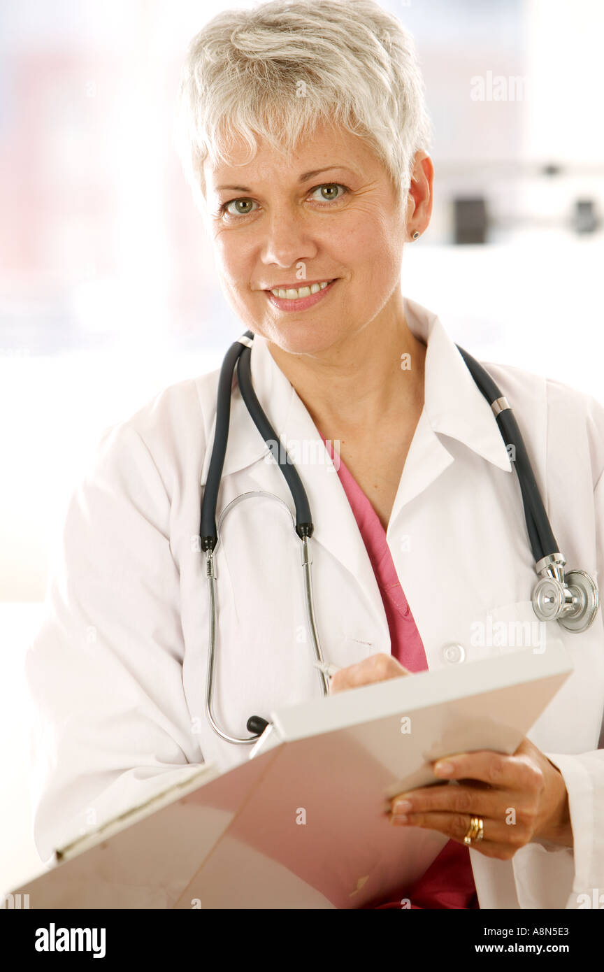 Portrait of a female physician Stock Photo
