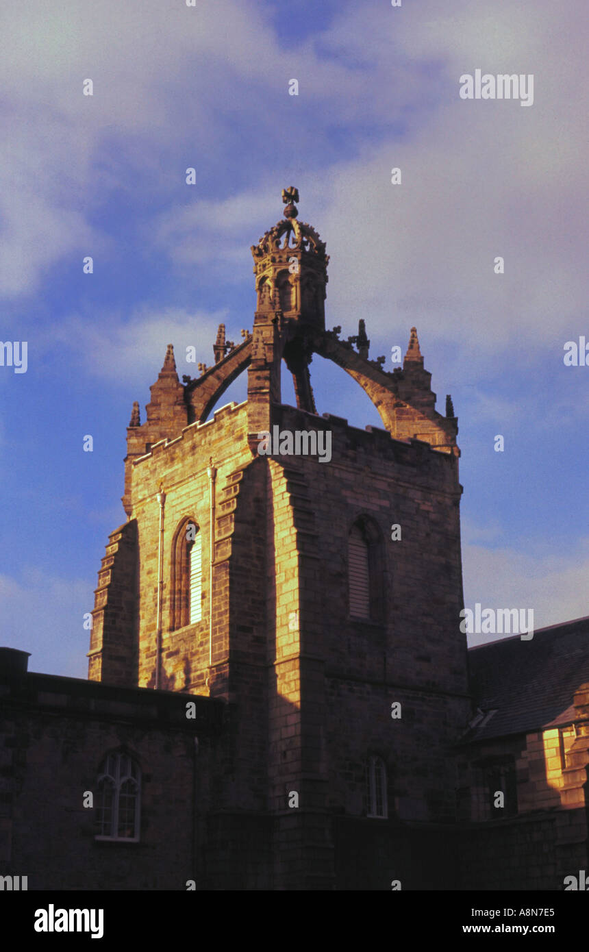 The tower and crown of Kings College Chapel University of Aberdeen Scotland Stock Photo