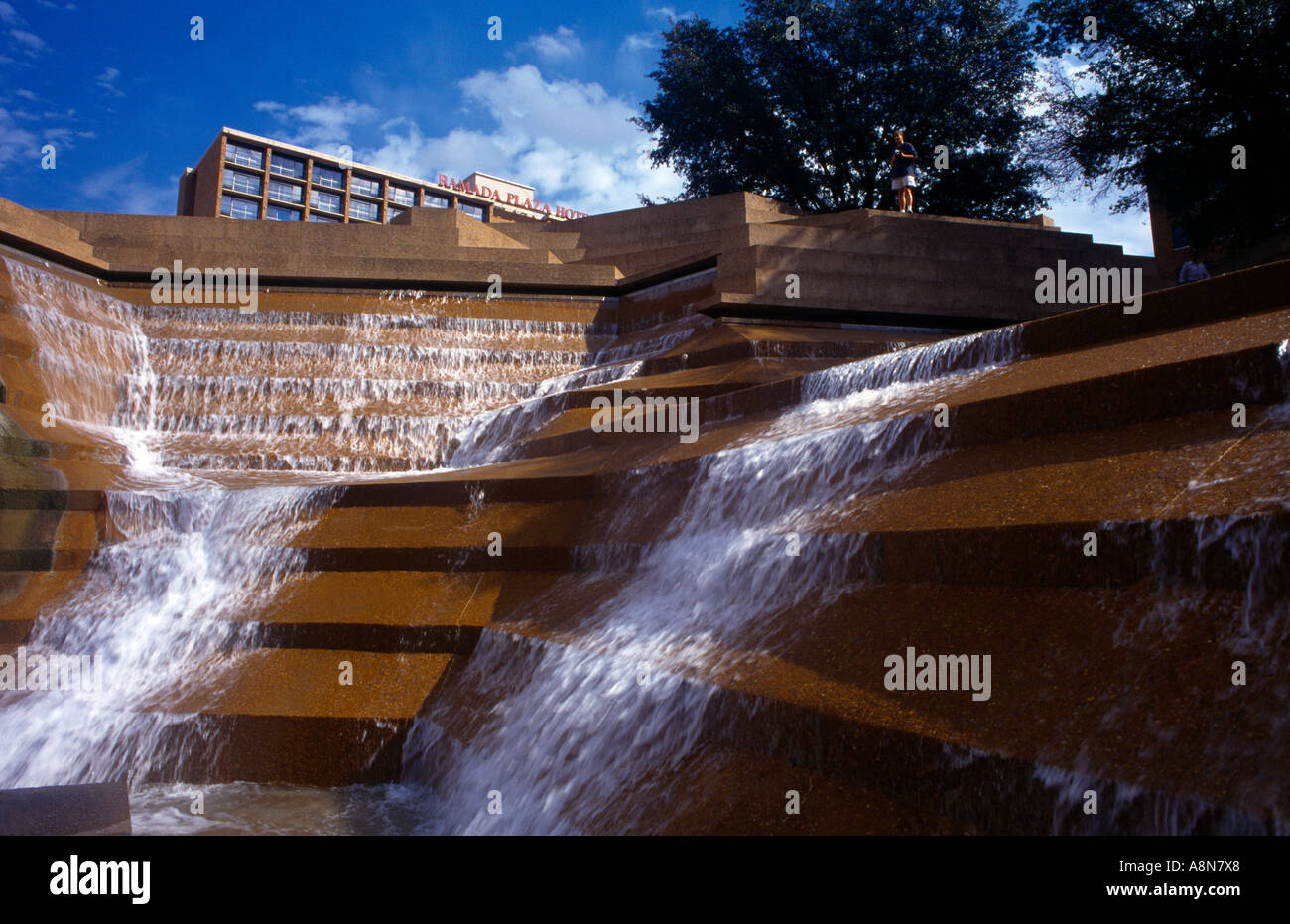 Fort Worth Texas Usa Water Gardens Architect Philip Johnson Stock