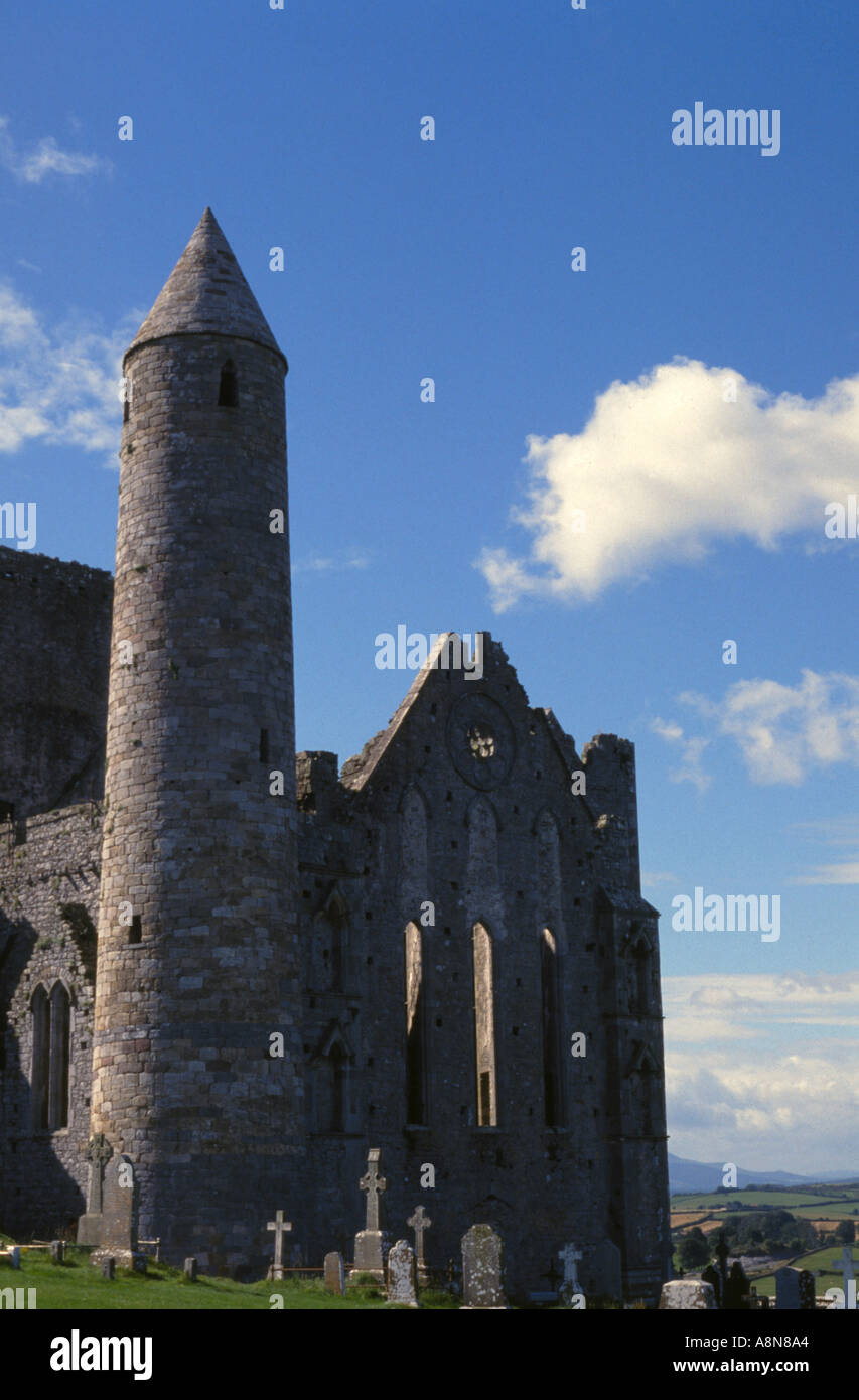 The round tower at the Rock of Cashel Co Tipperary Ireland Stock Photo