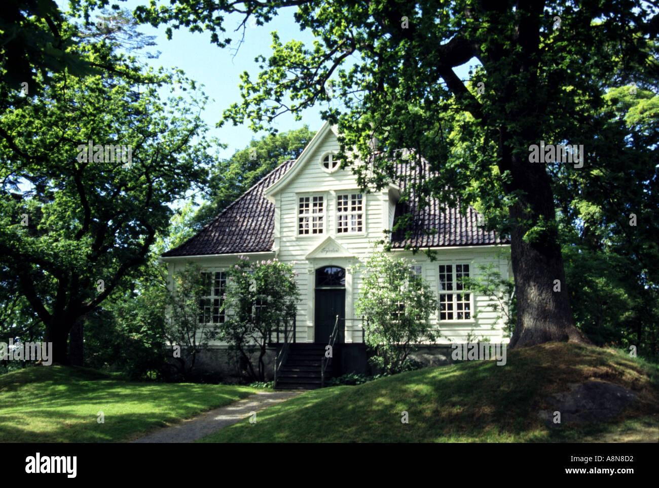 House in Old Bergen Norway Stock Photo