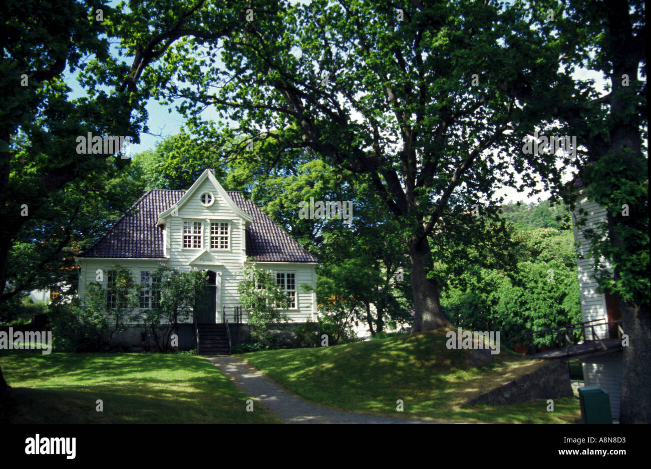 House in Old Bergen Norway Stock Photo