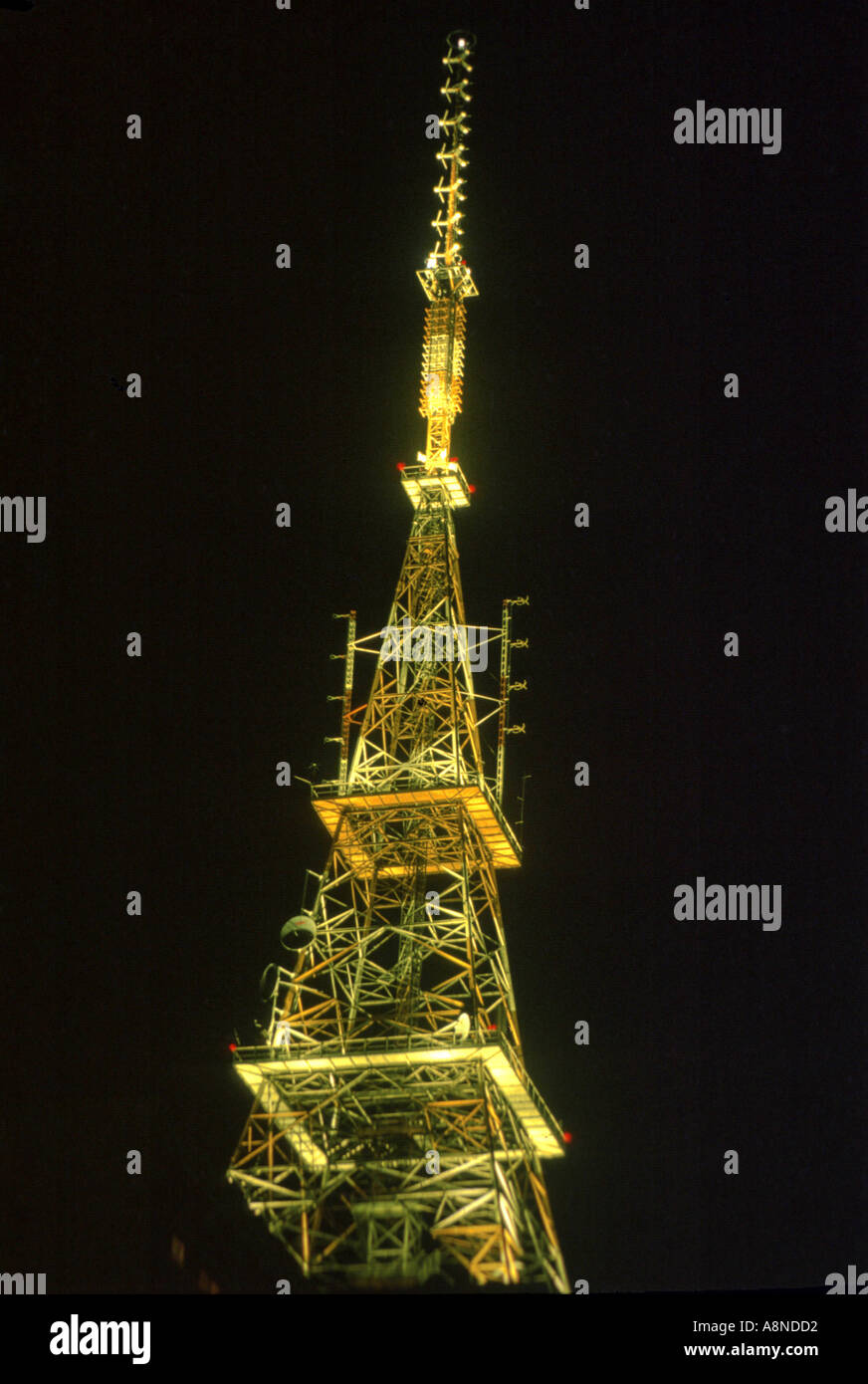 TV transmission tower Stock Photo Alamy