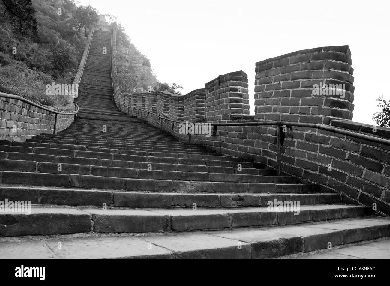 China Beijing Ascending The Great Wall At Juyongguan Gate Near Badaling Stock Photo