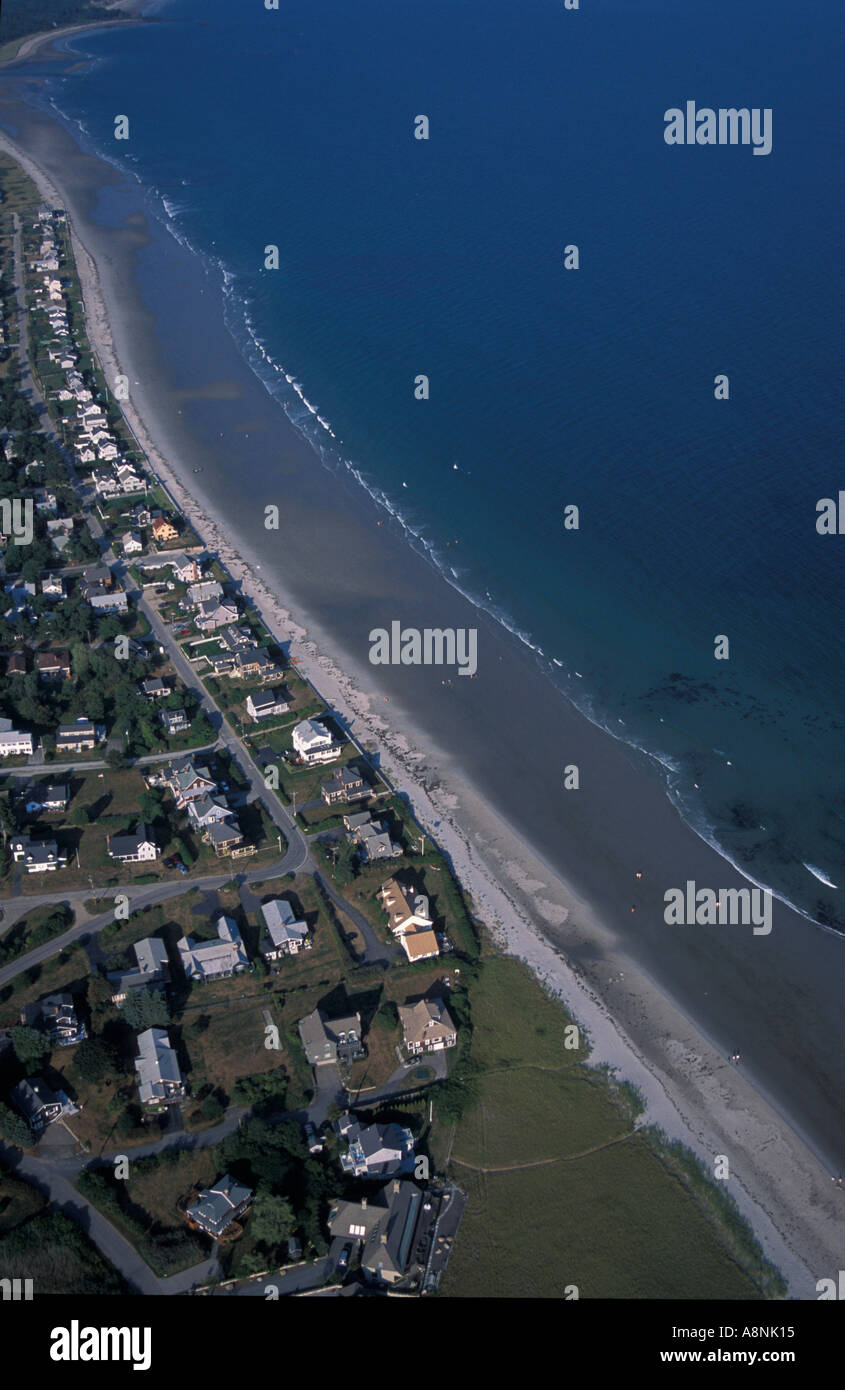 Aerial view of homes and water at Drakes Island Beach Stock Photo Alamy