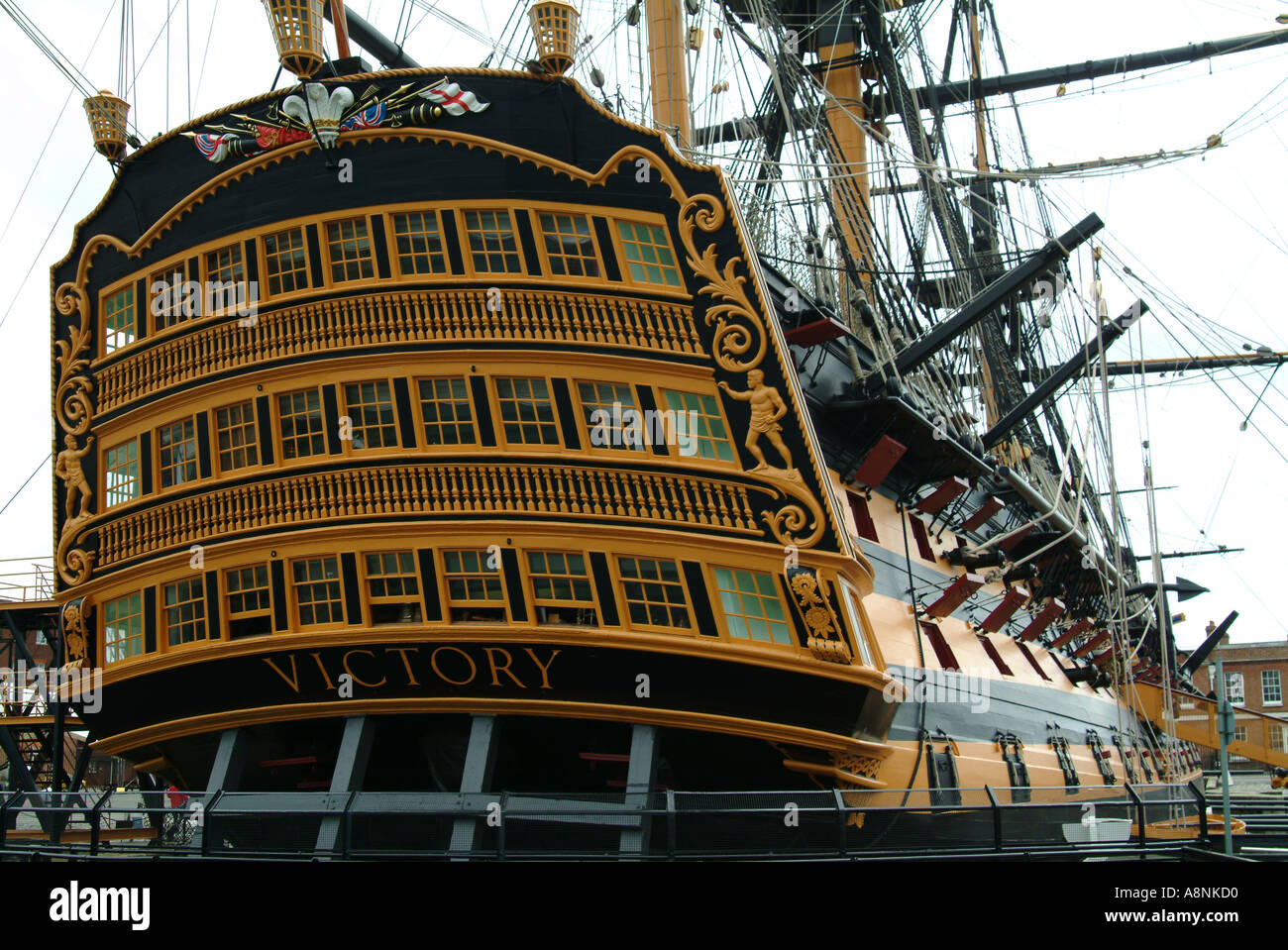 HMS Victory Lord Horatio Nelson Ship Battle Of Trafalgar 1805 Stock 