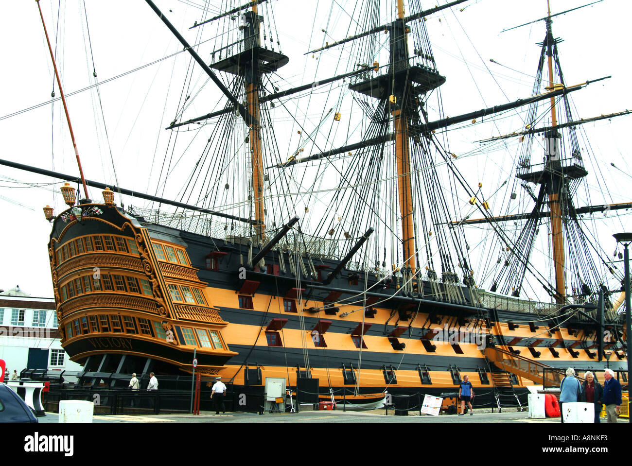 HMS Victory Lord Horatio Nelson Ship Battle Of Trafalgar 1805 Stock 