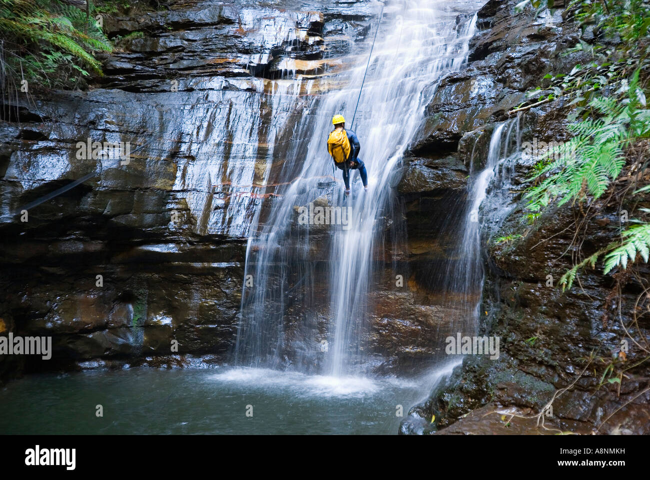 Canyoning adventure Blue Mountains, New South Wales, AUSTRALIA Stock Photo Alamy