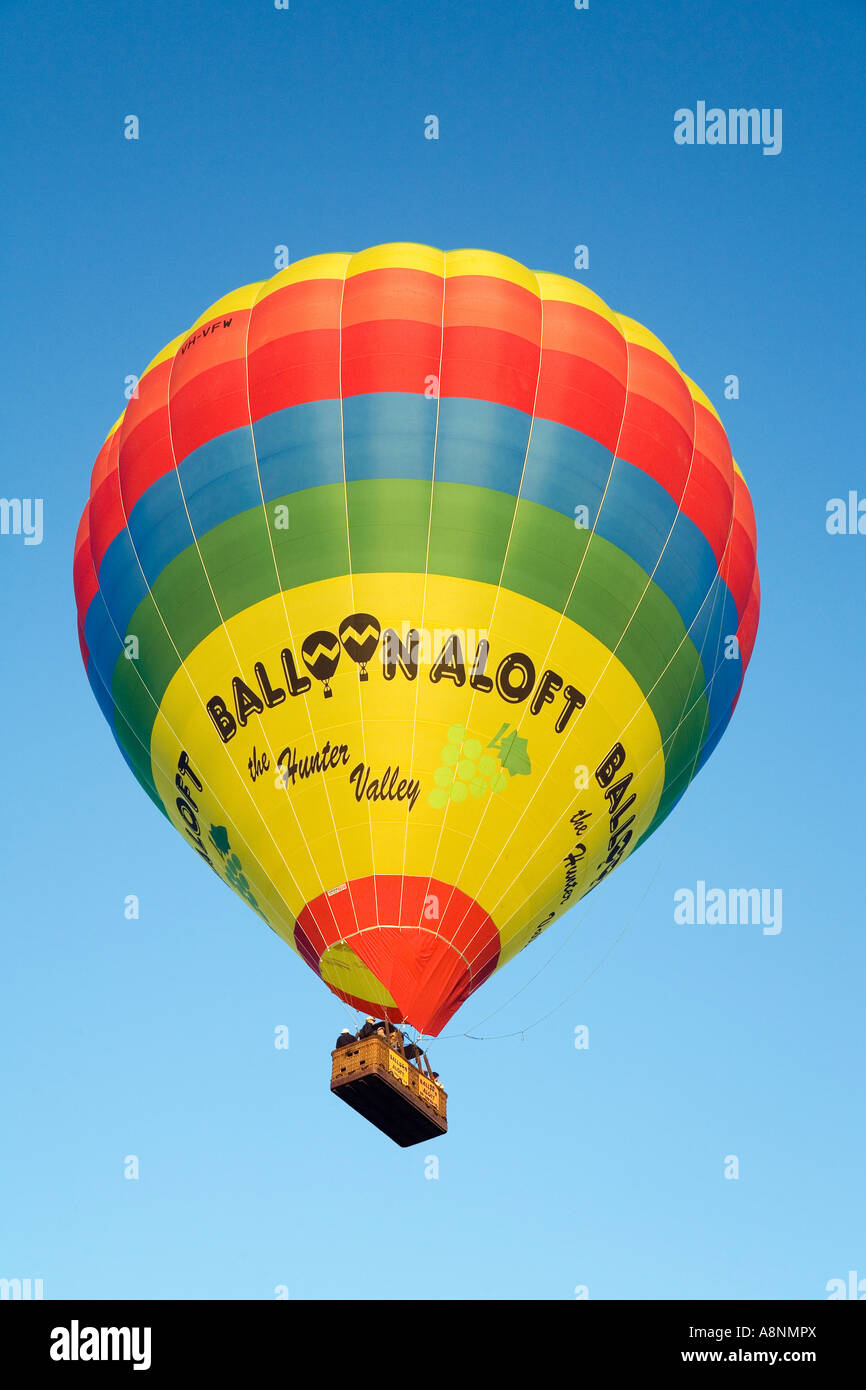 Hot air ballooning - Hunter Valley, New South Wales, AUSTRALIA Stock Photo