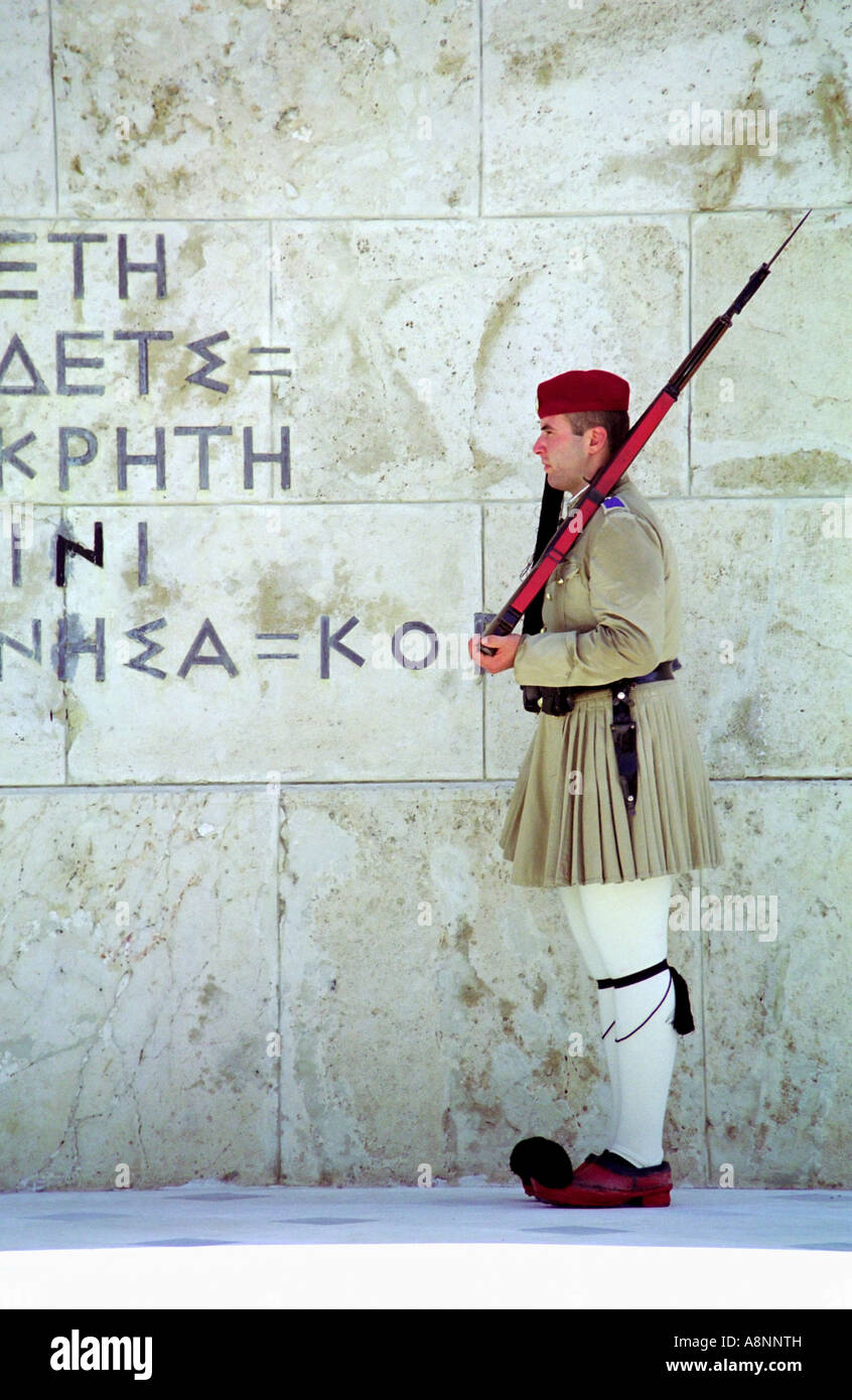 Greek soldier - Athens, GREECE Stock Photo
