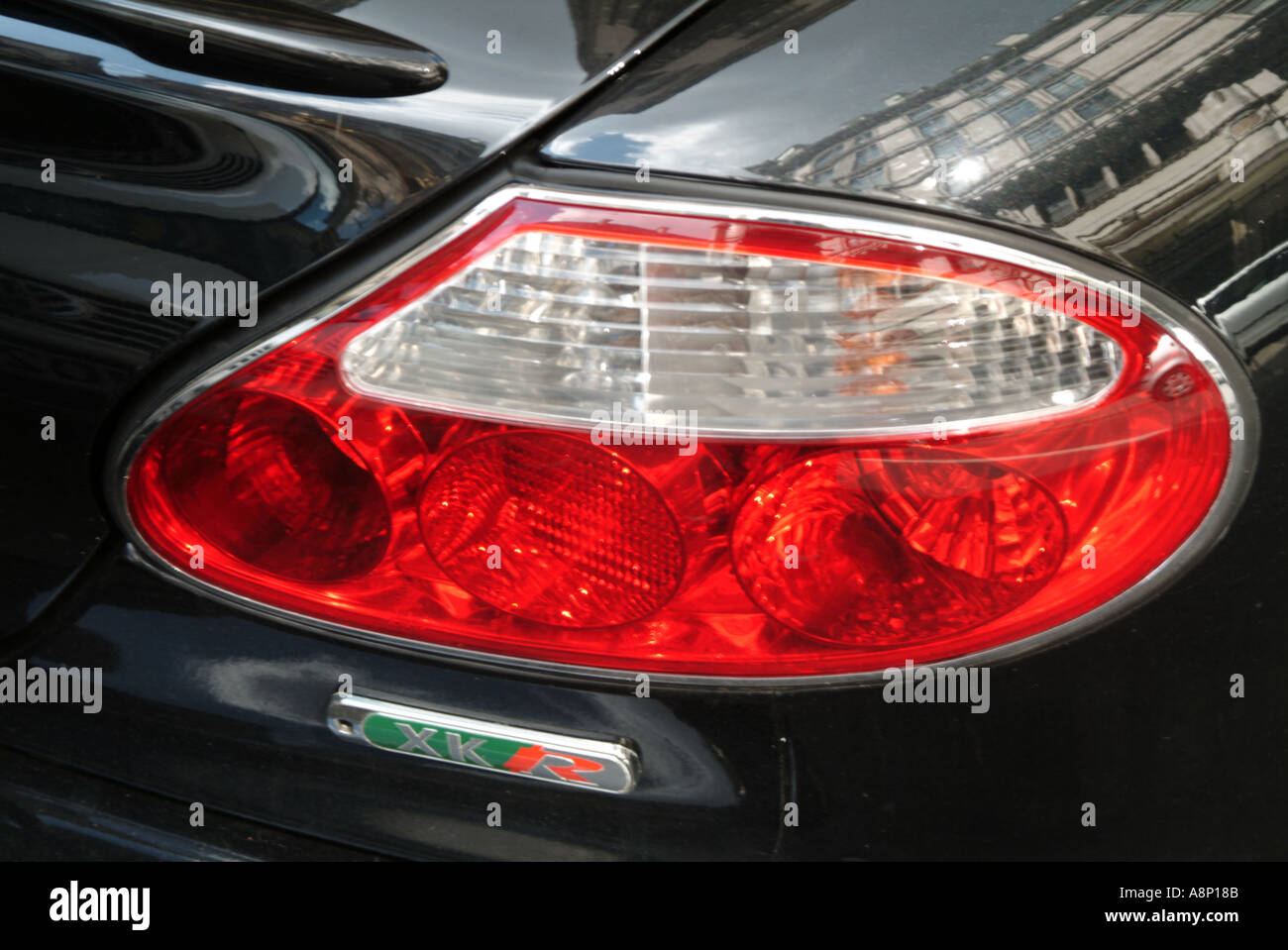 Jaguar XKR rear taillight quarterlight Stock Photo