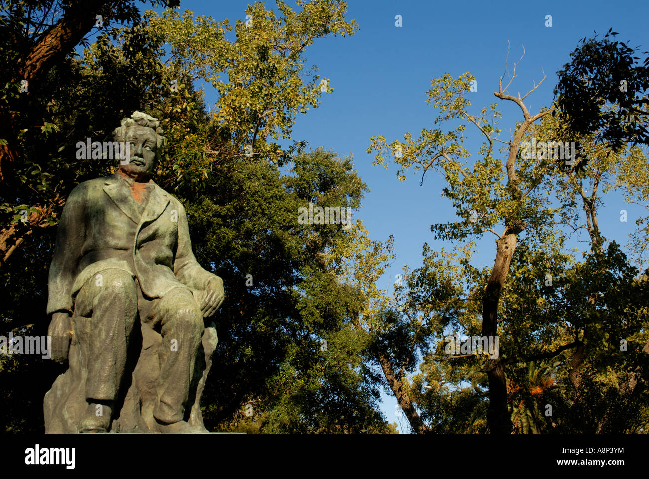 Albert Eisntein Statue, Rodo Park, Montevideo, Uruguay Stock Photo