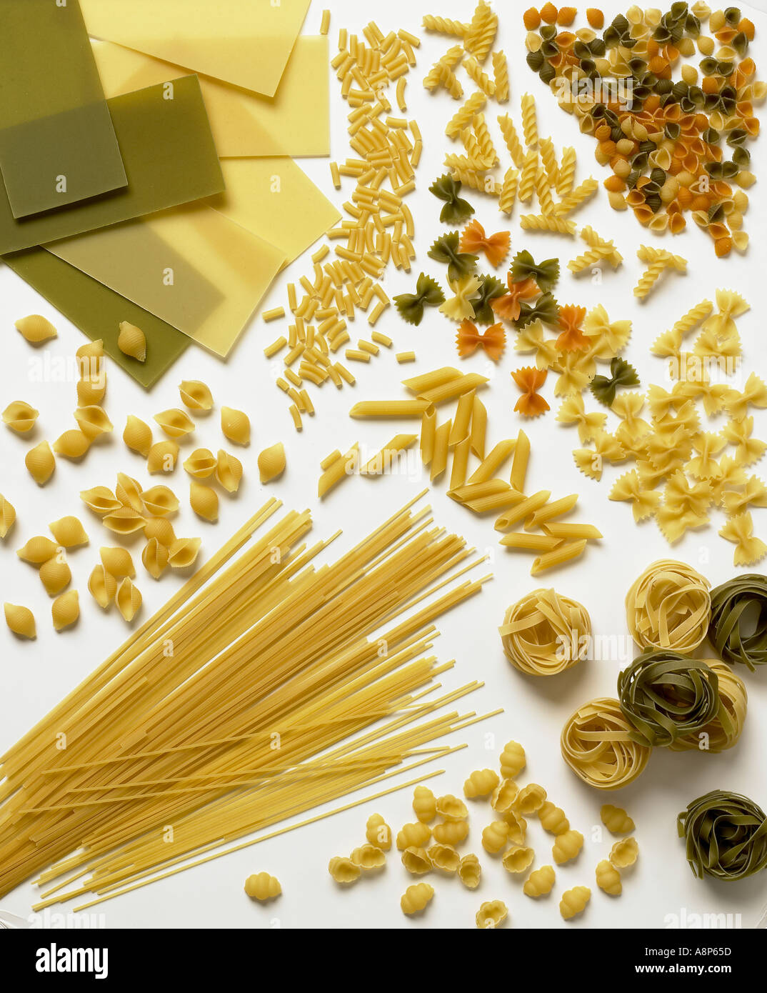 assorted dried pasta Stock Photo Alamy