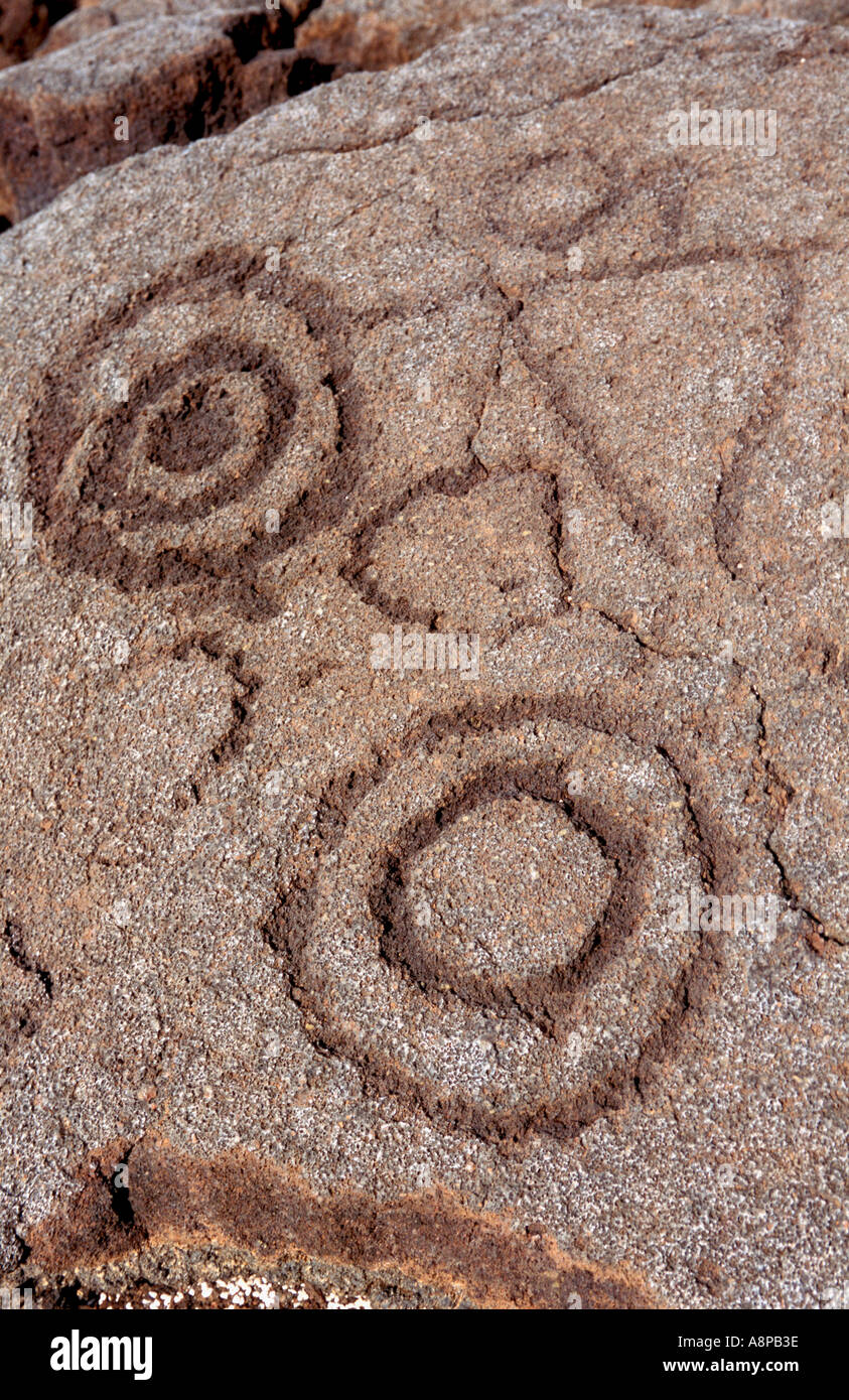 Hawaiian Rock Petroglyph 5 Stock Photo Alamy