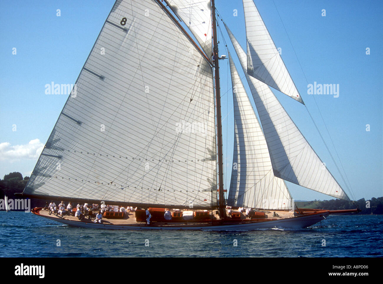 Moonbeam IV in the first race of the International classic yacht Stock