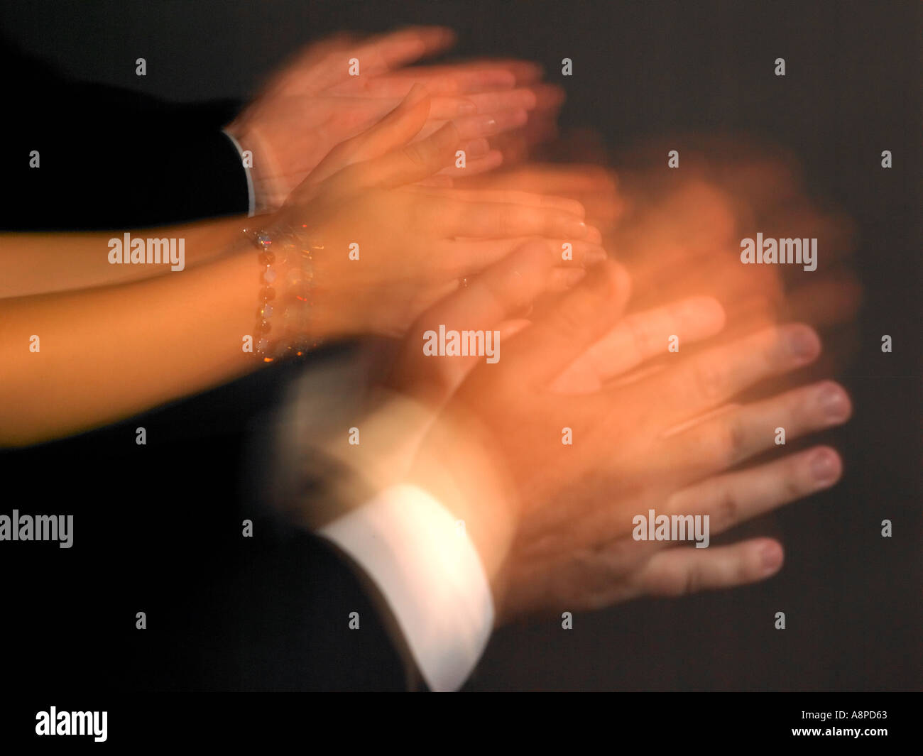Blurred audience clapping hands hi-res stock photography and images - Alamy
