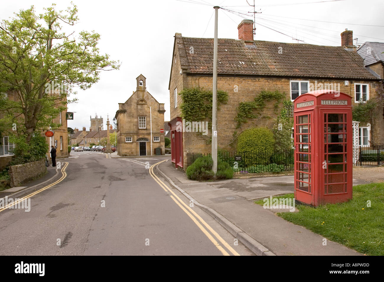 England Somerset Martock town centre and Market Hall Stock Photo Alamy
