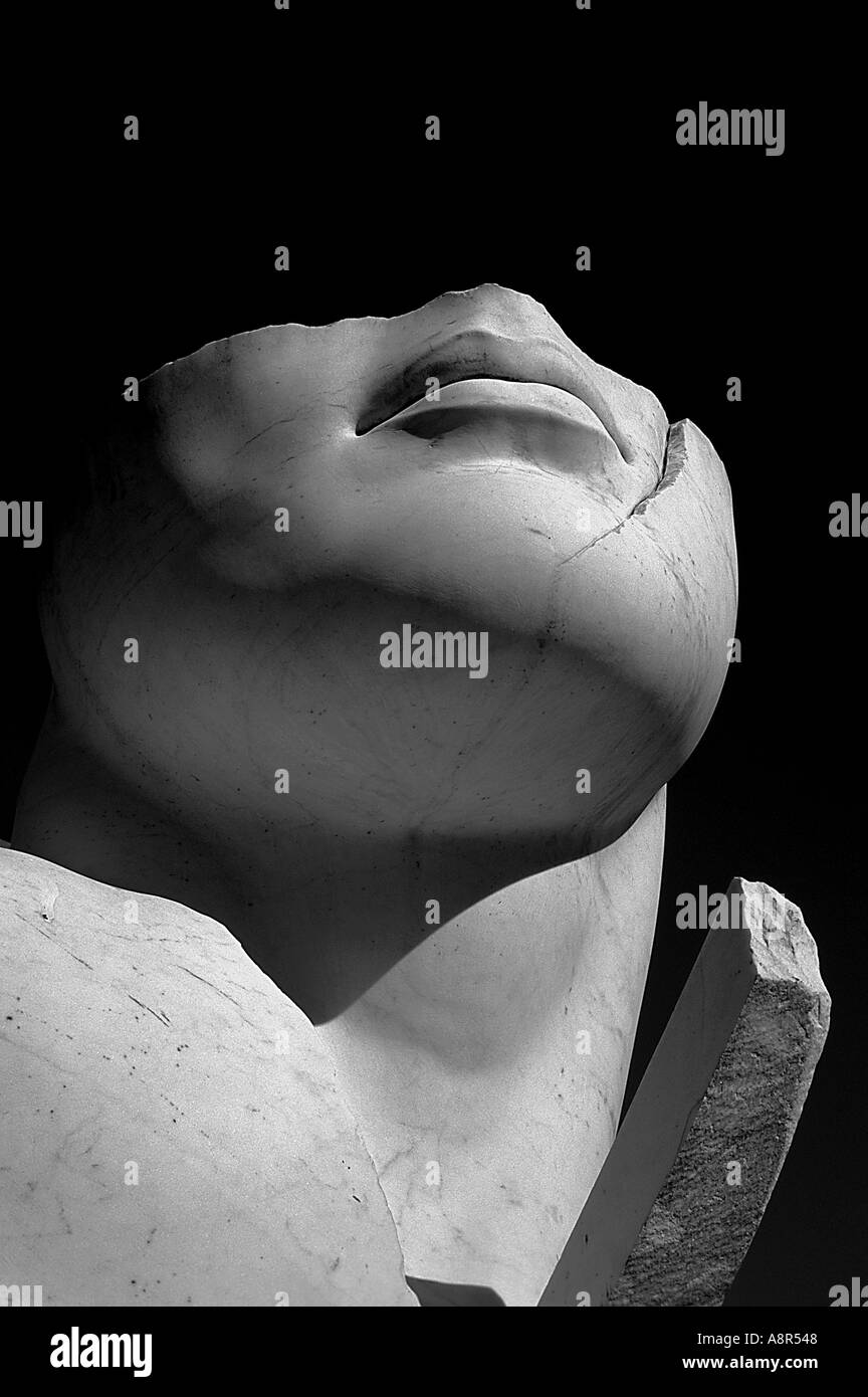 white statue sculpture by igor mitaroj york museum grounds head bust