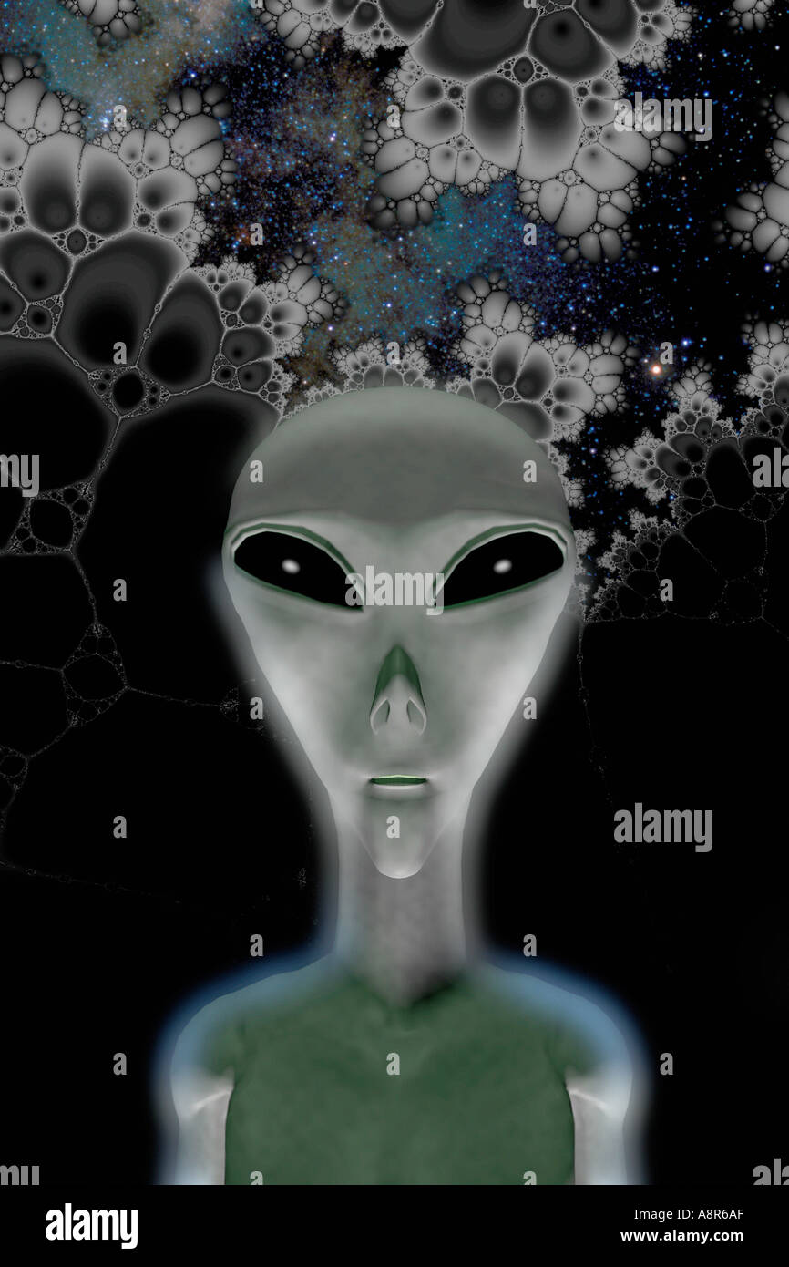 Alien Portrait Stock Photo