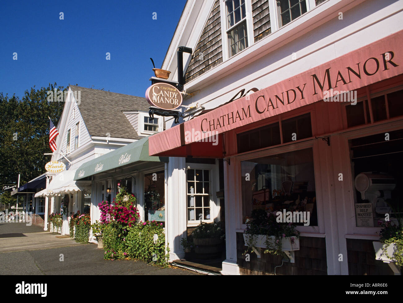 Massachusetts Cape Cod Chatham shops Stock Photo Alamy