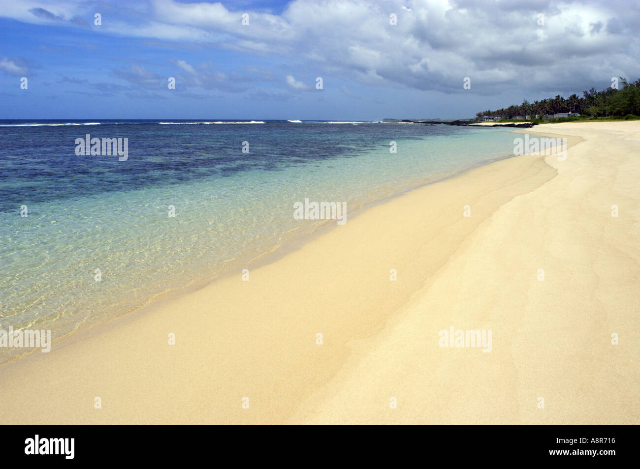 paradisiacal sandy beach Stock Photo