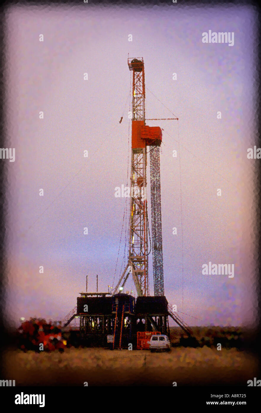 Oil Exploration Rig Stock Photo