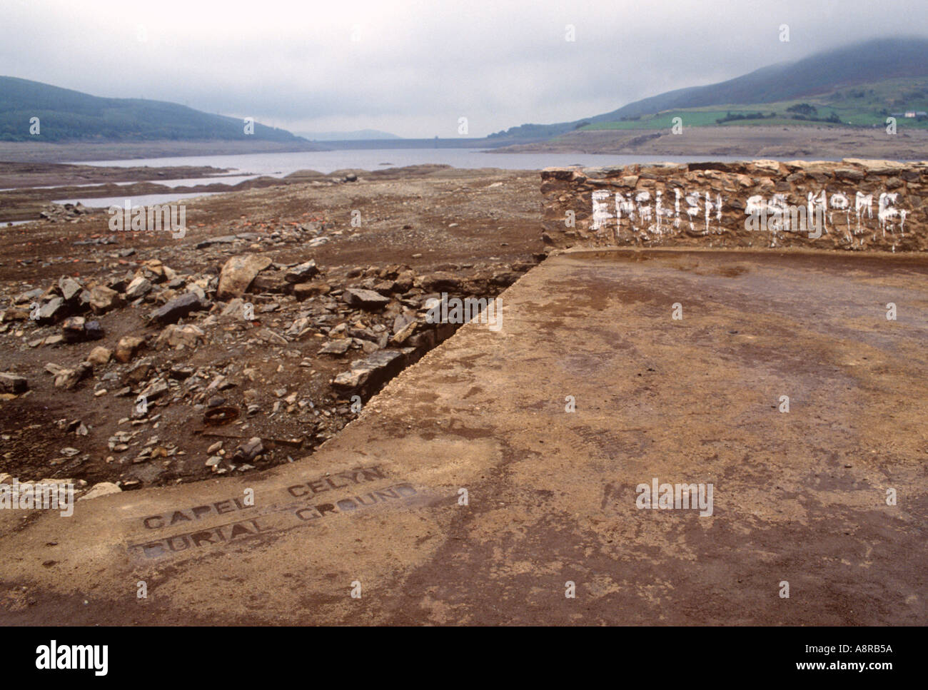 Tryweryn Valley Land Flooded to form Llyn Celyn Reservoir near Bala