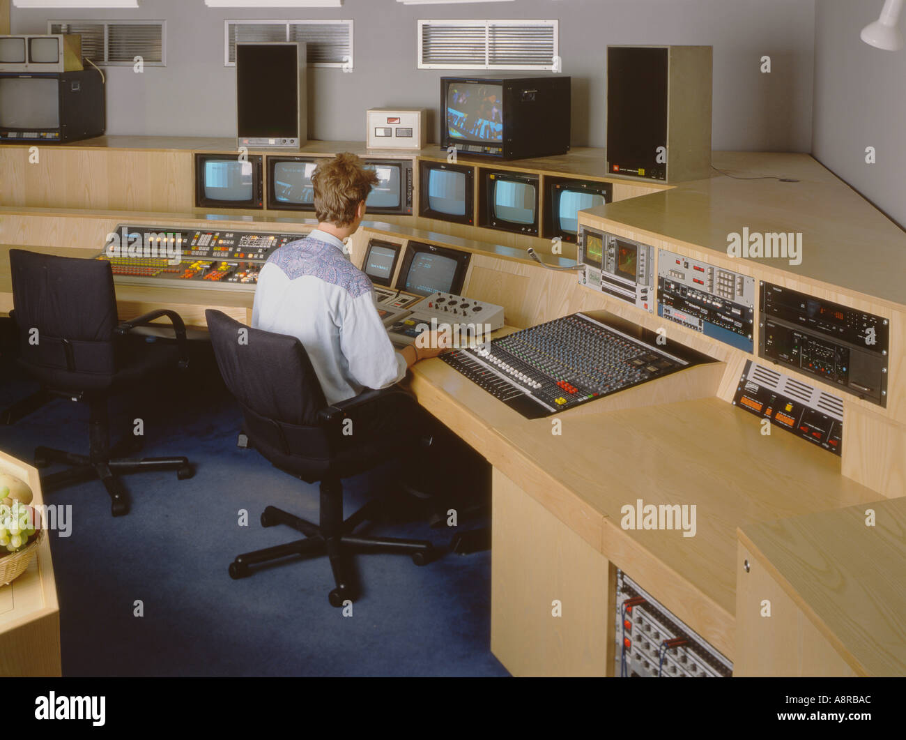 Operator In A Tv Studio Control Room Stock Photo 2259883