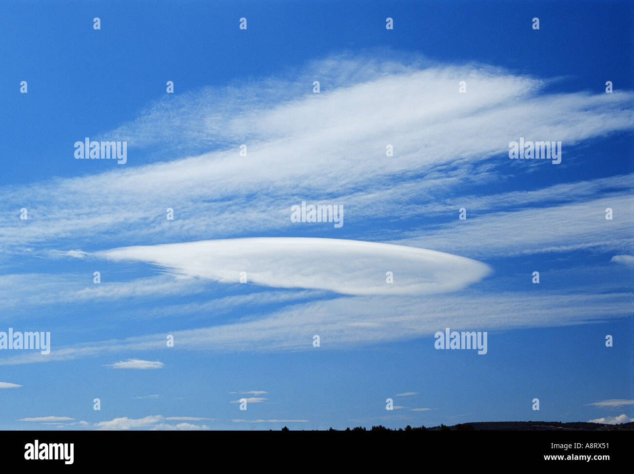 Bright blue sky scattered hi-res stock photography and images - Alamy