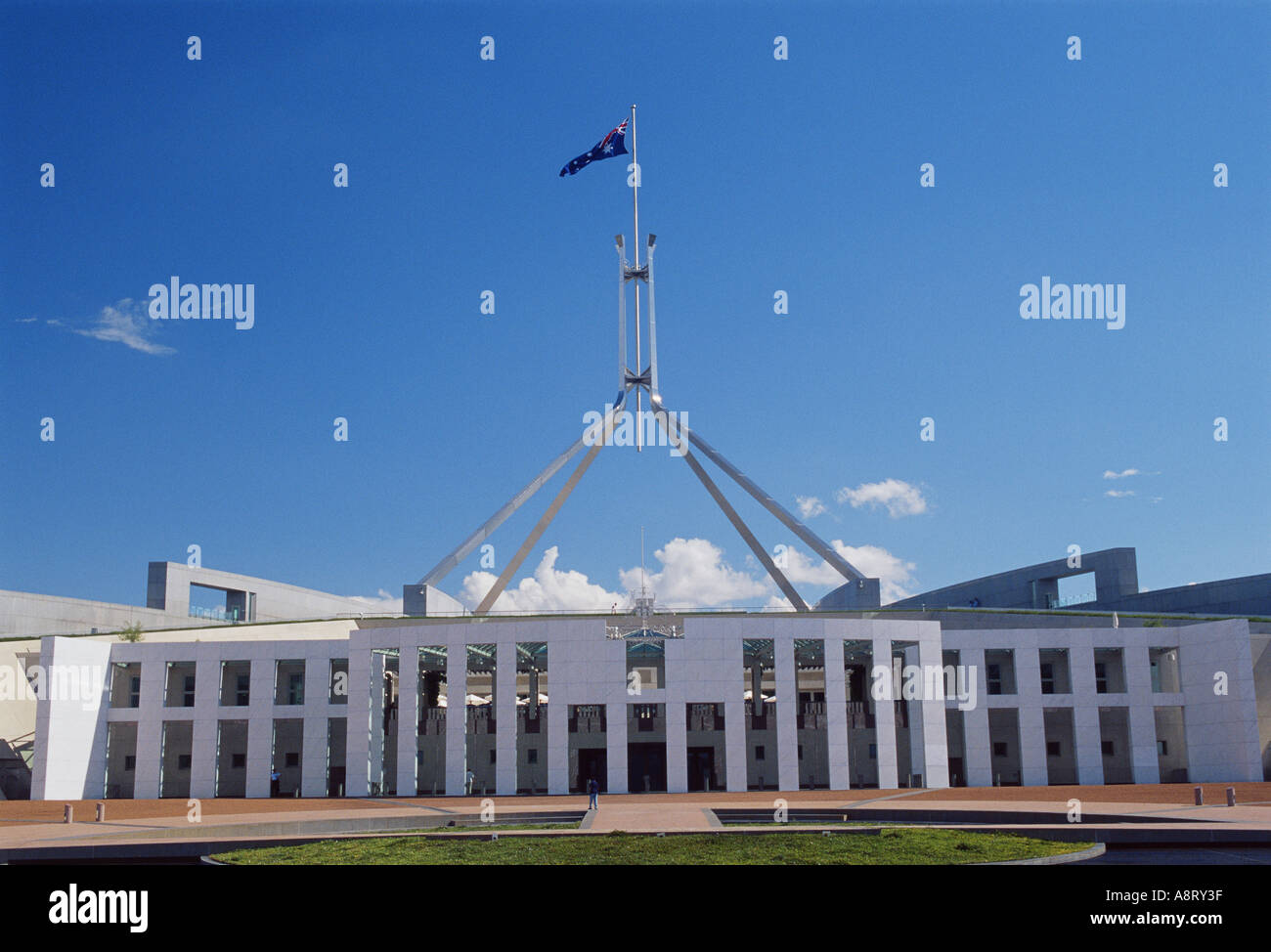 Close up view of the new Parliament building in Canberra Australia Stock Photo Alamy