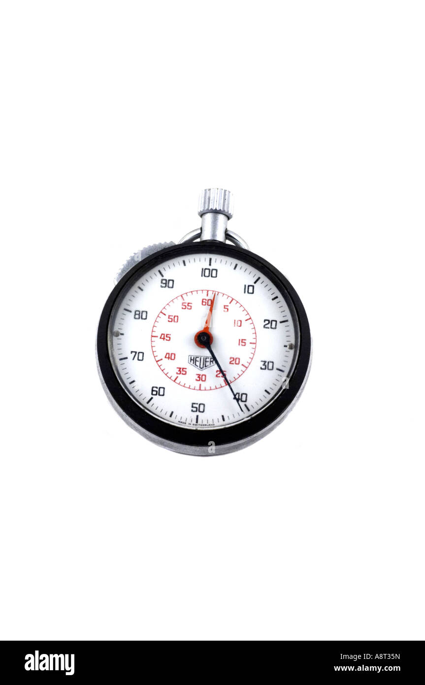 Industrial Engineers Stopwatch Decimal Calibration Stock Photo