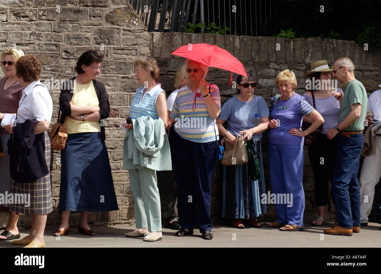 Crowds Of People Queue For The Main Marquee At Hay On Wye Literature 