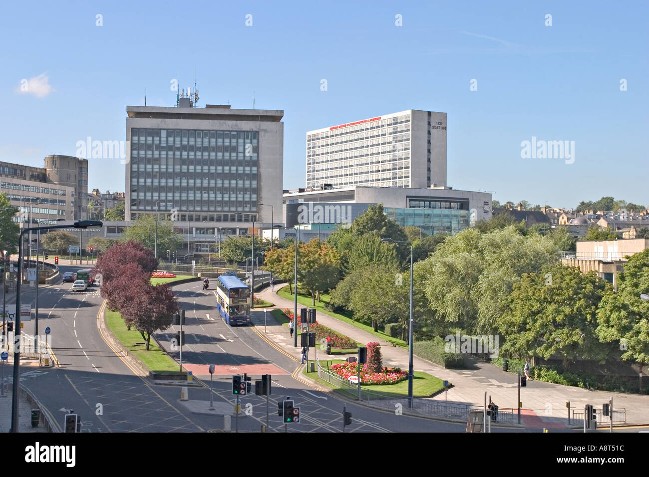 Bradford UK View to Central Library and National Museum of Photography