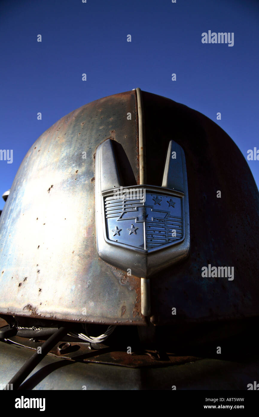 Front end of abandoned antique automobile Stock Photo - Alamy