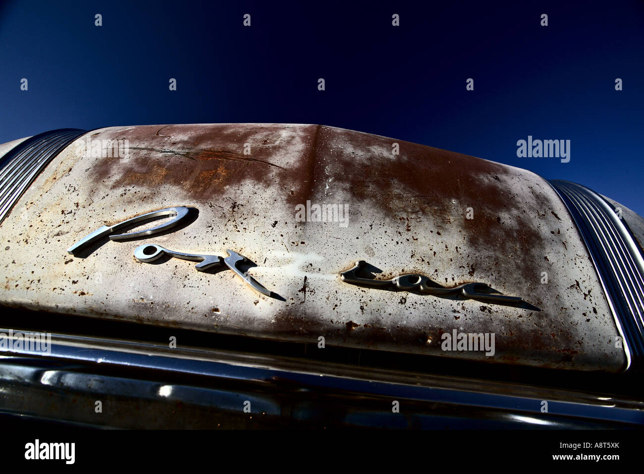 Front end of abandoned antique automobile Stock Photo - Alamy