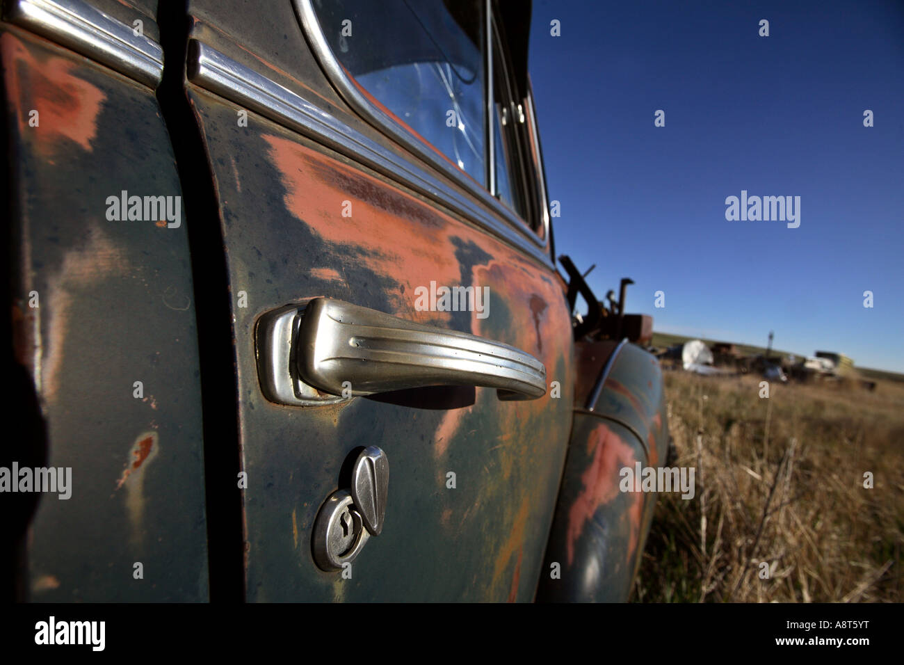 Door handle of antique automobile Stock Photo - Alamy