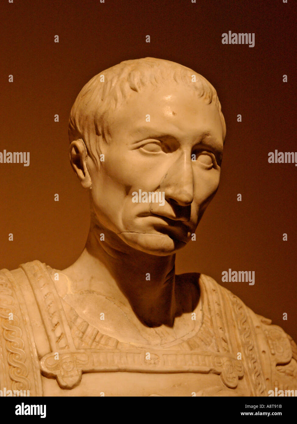 Julius Ceasar statue at the Prado museum in Madrid  Stock Photo