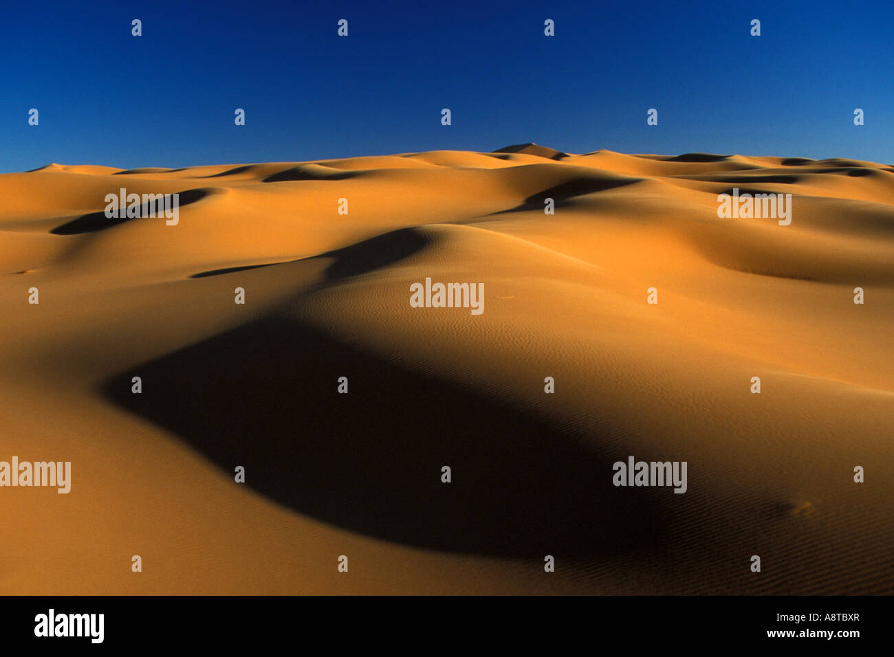 sand dunes of Erq Murzuq, Libya, Sahara Stock Photo