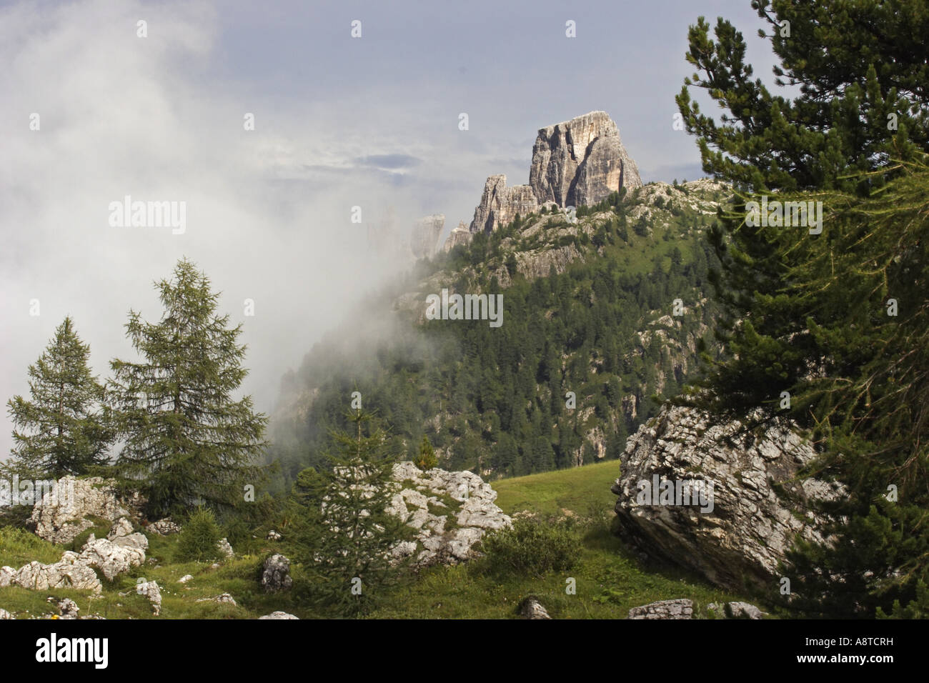 fog in the Dolomites, Italy, Suedtirol Stock Photo - Alamy