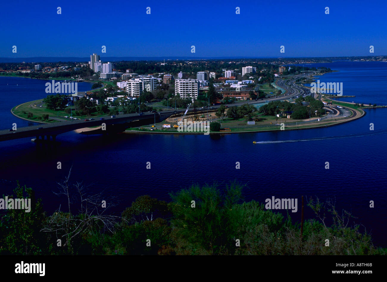 Aerial view of Mill Point The Narrows South Perth Western Australia A
