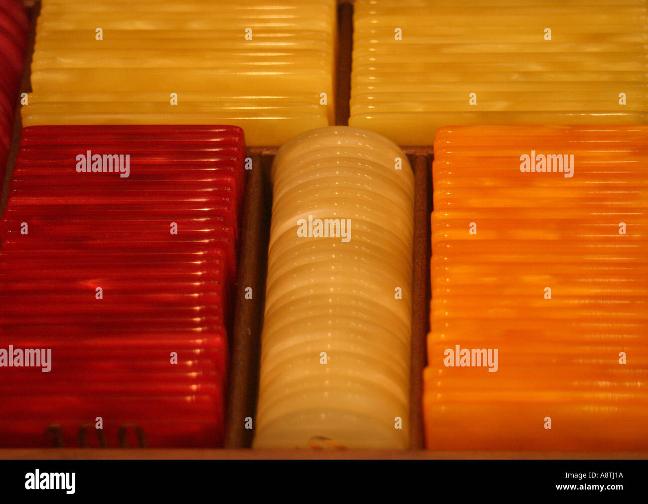 A box of Poker Chips Stock Photo Alamy