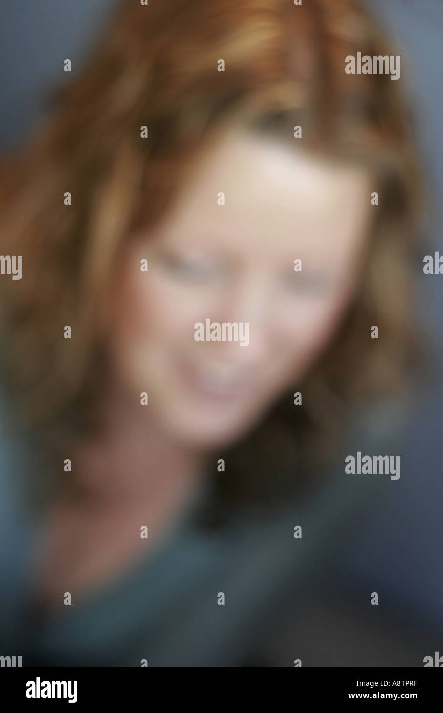 A woman in blur. Stock Photo