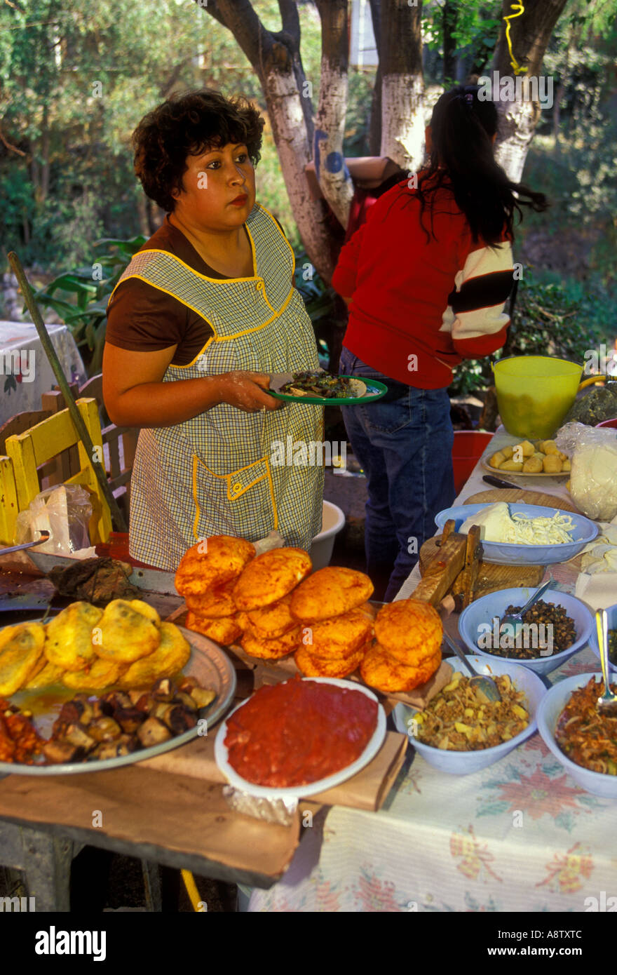 Mexican woman, adult woman, woman, food vendor, Mexican food