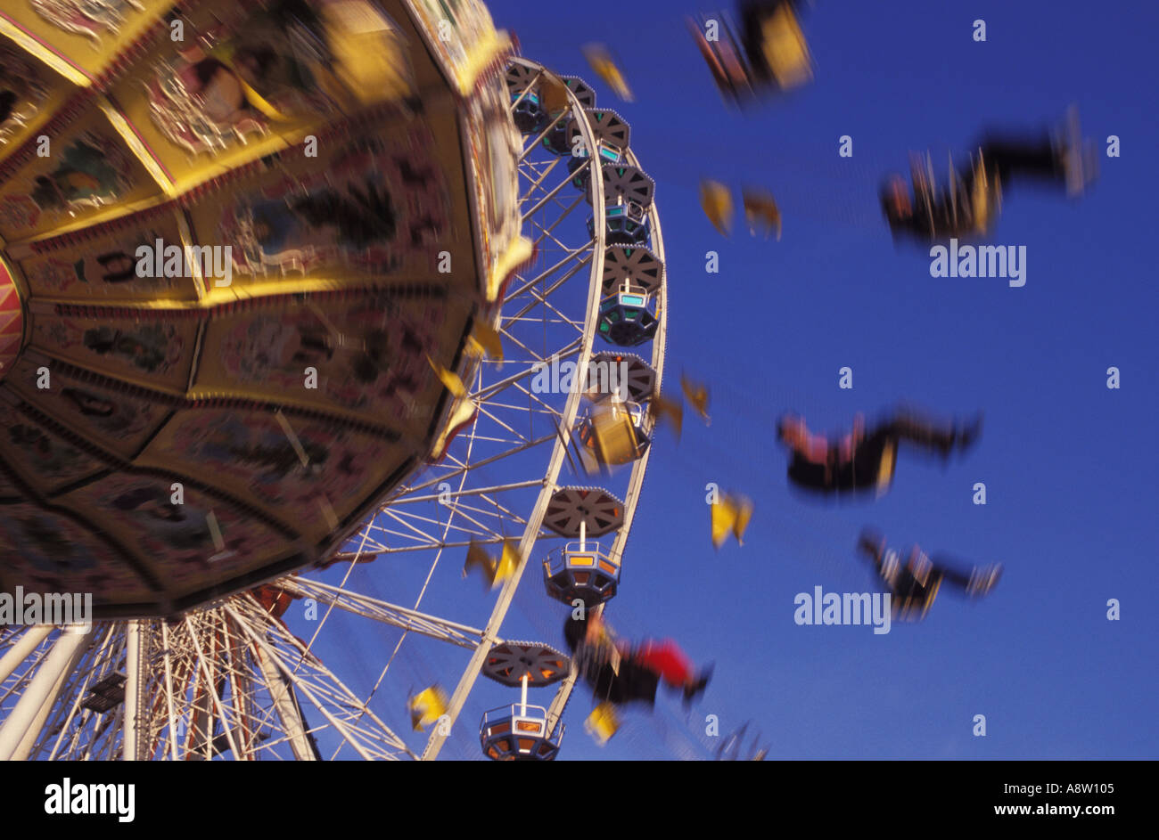 Amusement park fairground ride Stuttgart Germany Stock Photo
