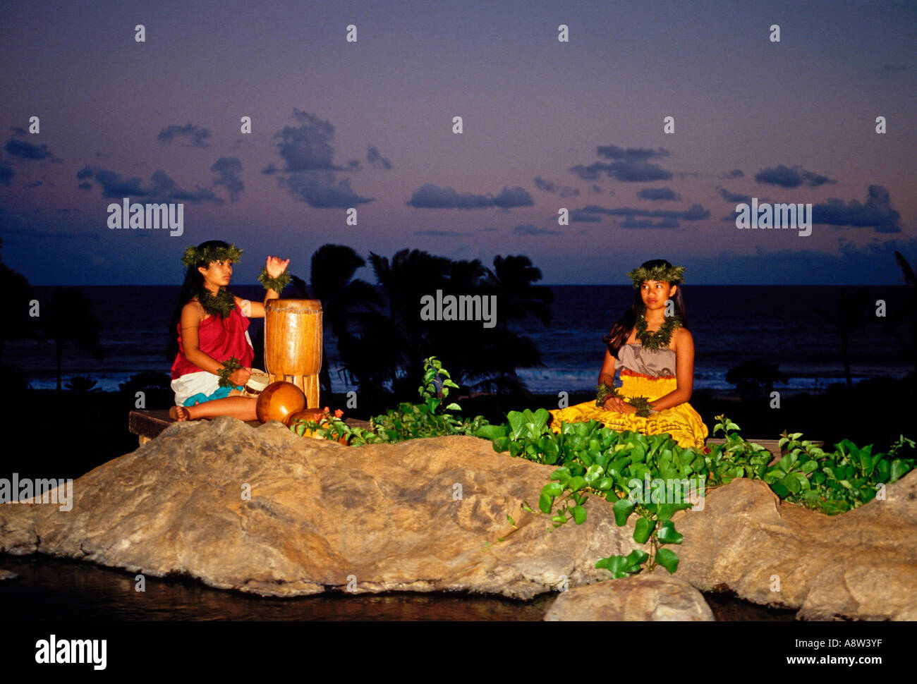 Hawaiian torch lighting ceremony hires stock photography and images