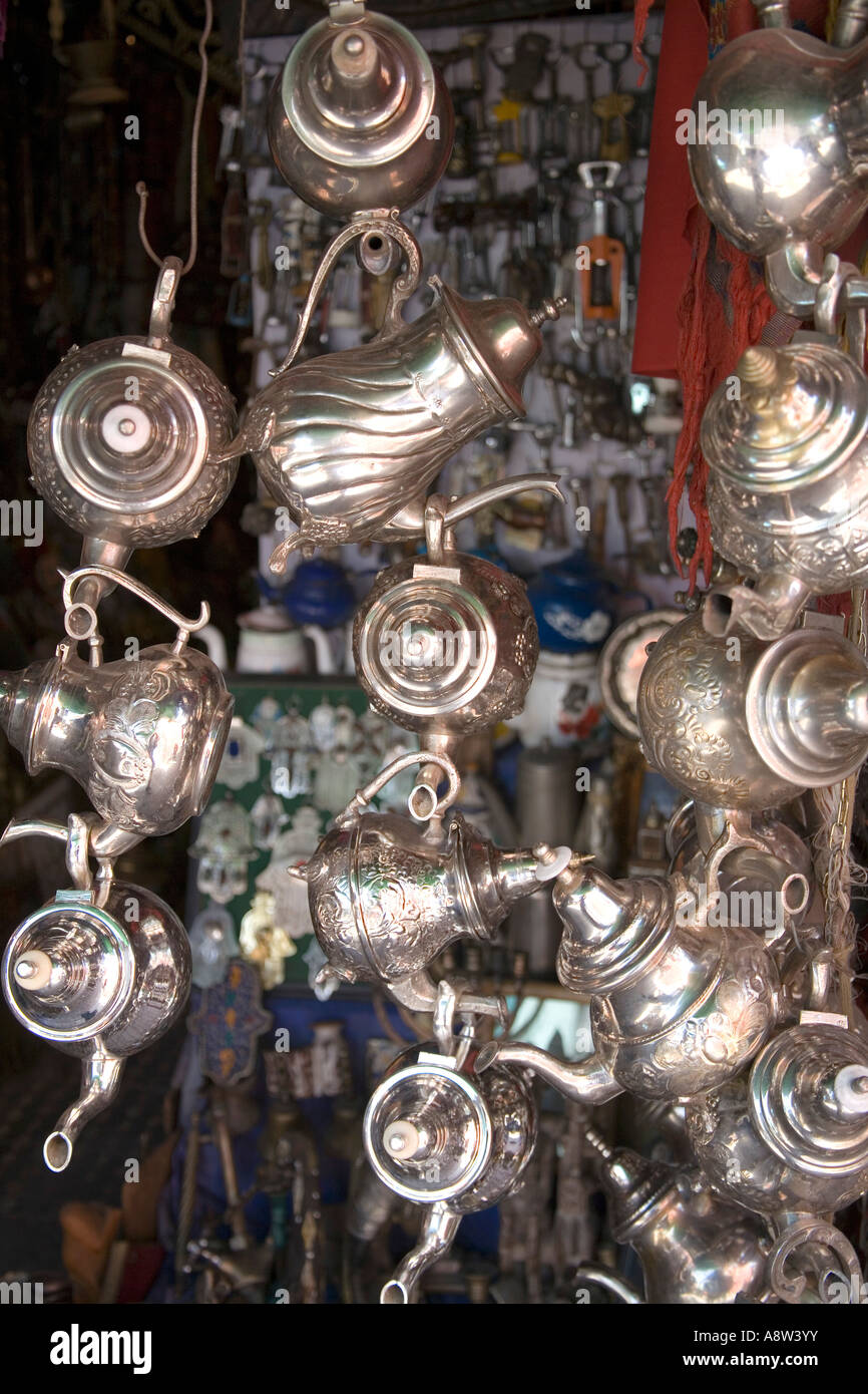 Moroccan Teapots in Marrakech Stock Photo Alamy