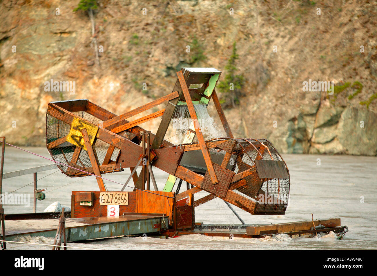 A fish wheel on the Copper River near Chitna Wrangell St Elias National