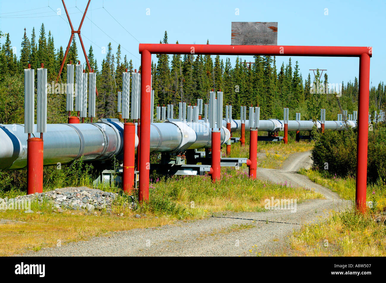 Trans Alaska Pipeline Copper River Valley Alaska Stock Photo Alamy