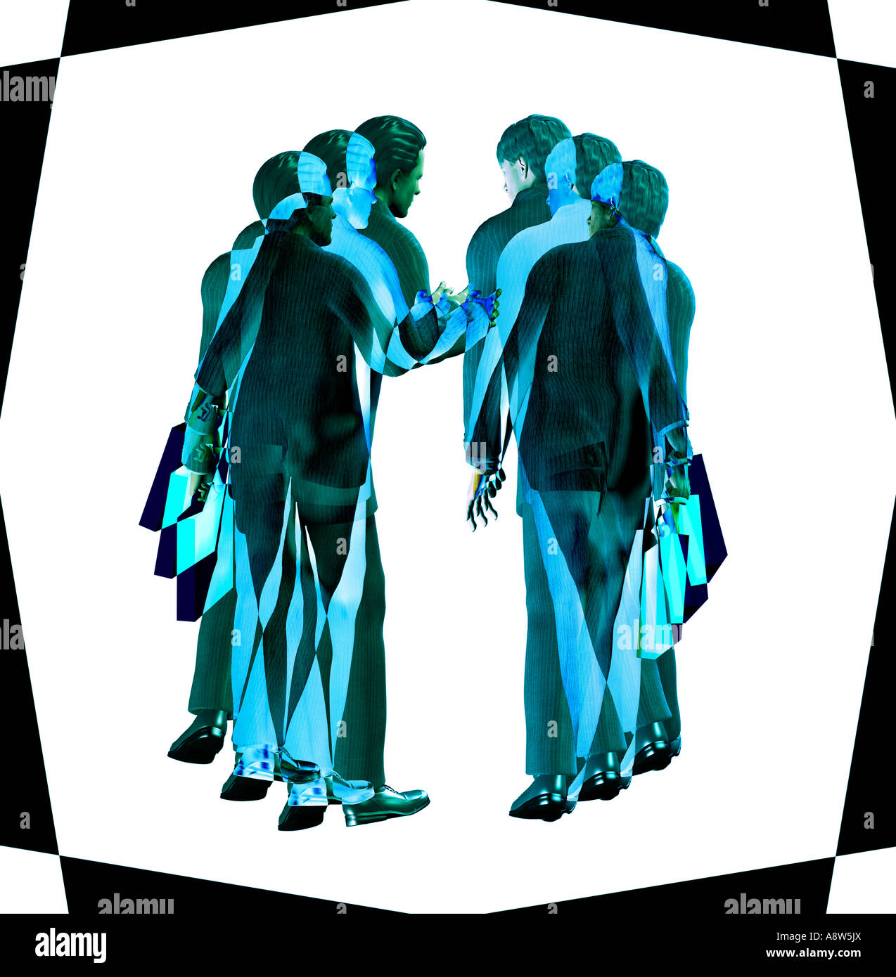 Two business men walking and talking Stock Photo - Alamy
